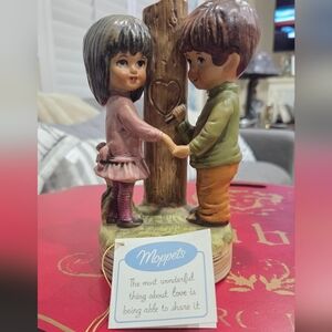 Gorman Moppets Figurine with Pink and Green Accents